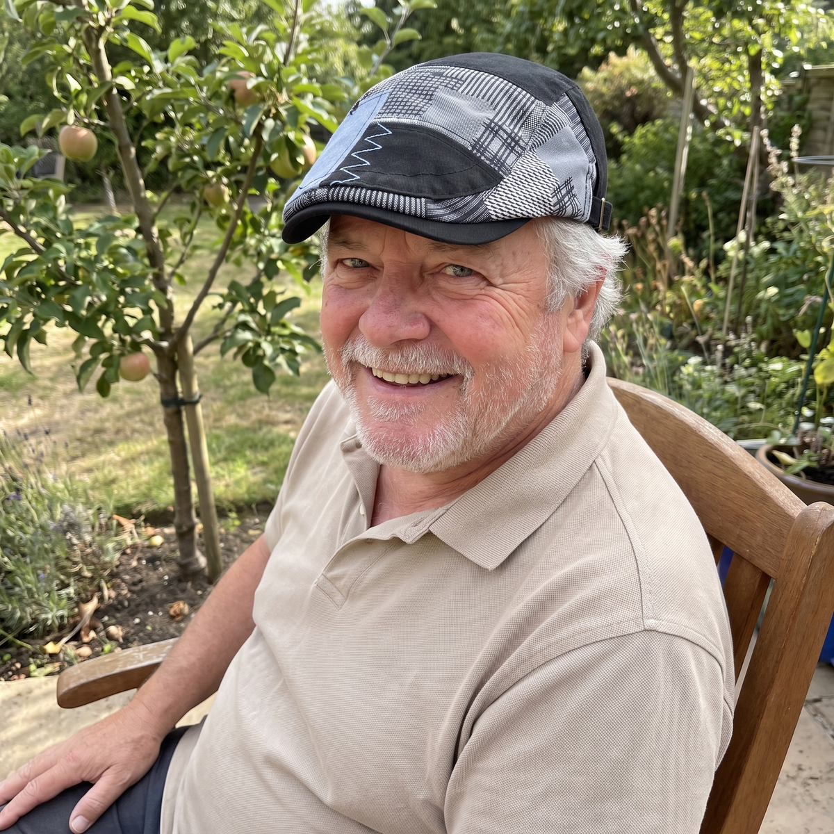 AI model wearing the Durham Black cap