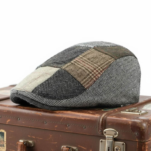 Patchwork Tweed Flat Cap - BRIDGER
