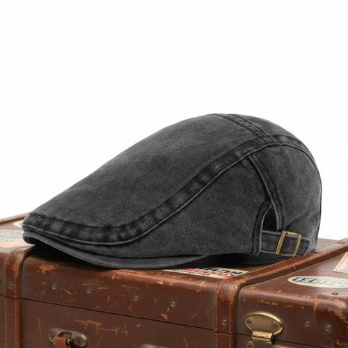 Washed Denim Flat Cap | DALLAS