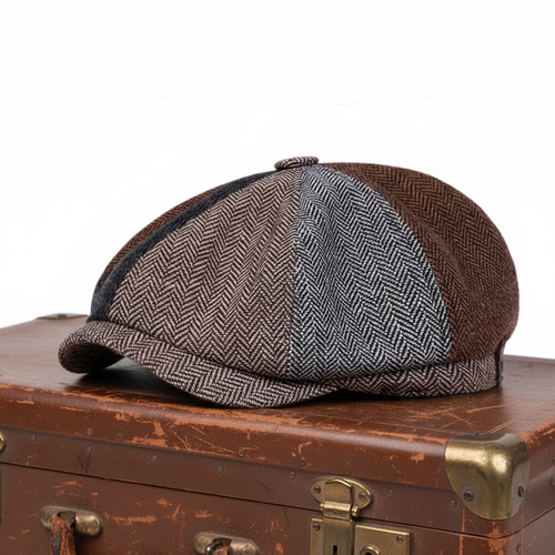 Wool Blend Patchwork Cap | CLEVELAND