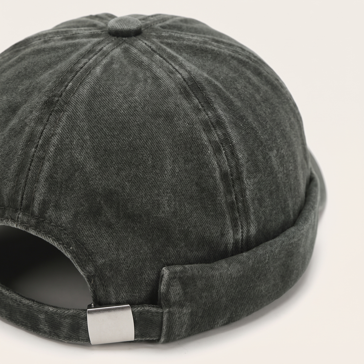 Preston Dark Gray cap — Fabric detail