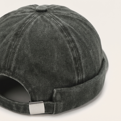 Preston Dark Gray cap — Fabric detail